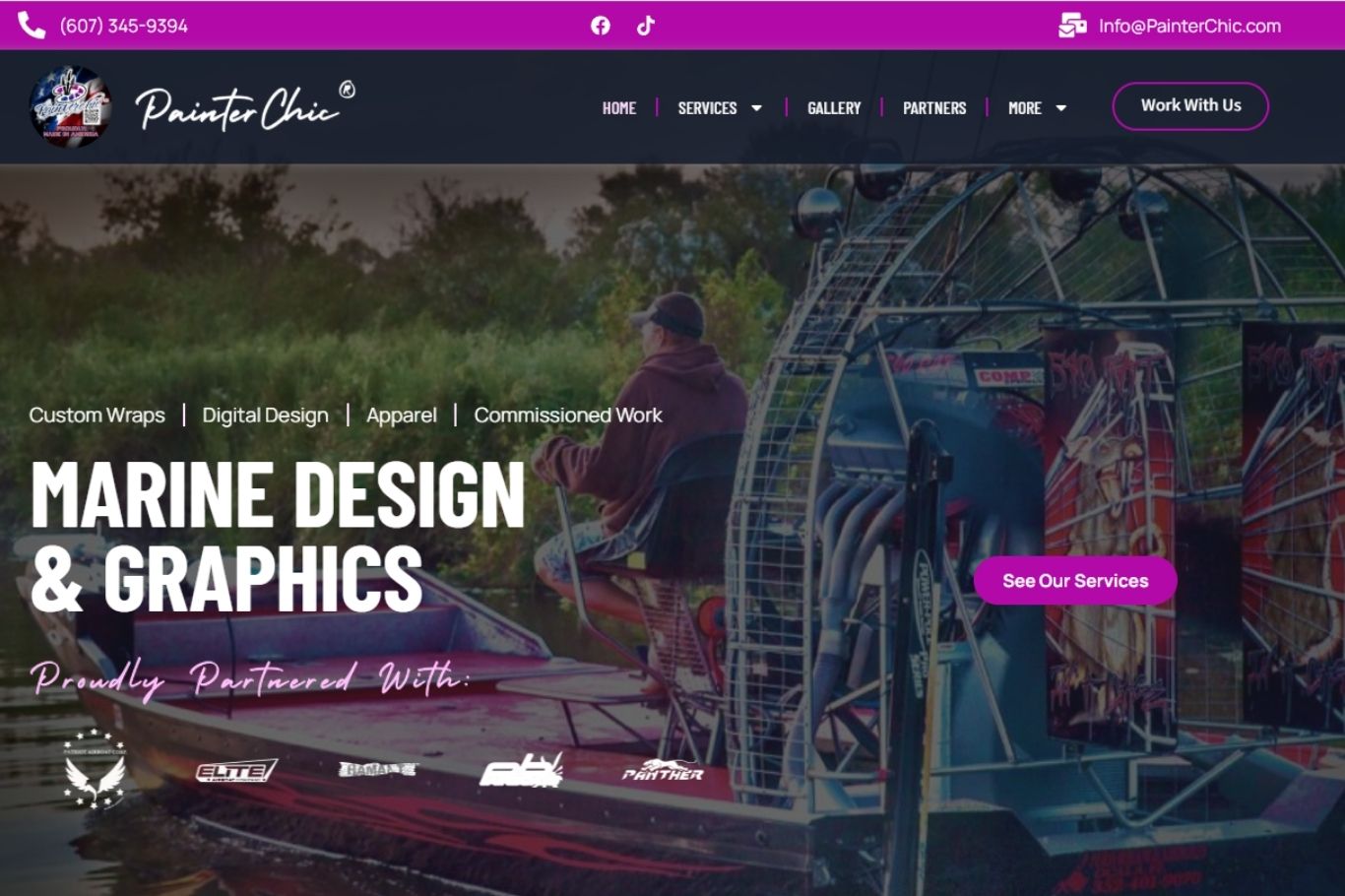 Homepage Tech and Mech built for PainterChic