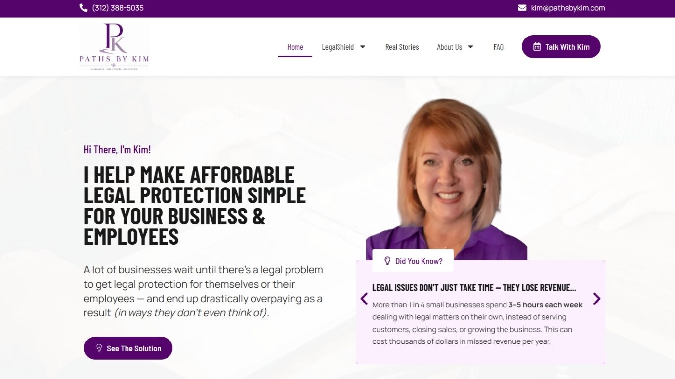 Homepage Tech and Mech built for Paths by Kim