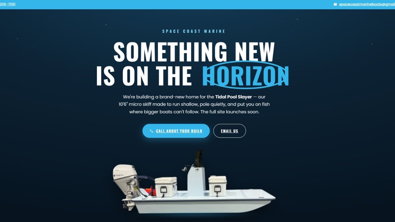 Launch page Tech and Mech built for Space Coast Marine